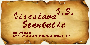 Višeslava Stankulić vizit kartica
